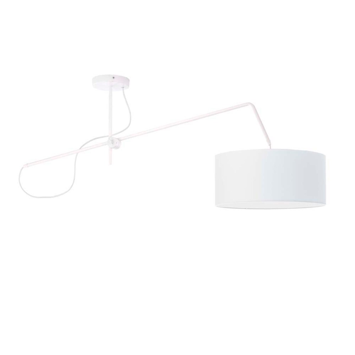Lampa wisząca przegubowa sufitowa regulowana z abażurem walec MODERN