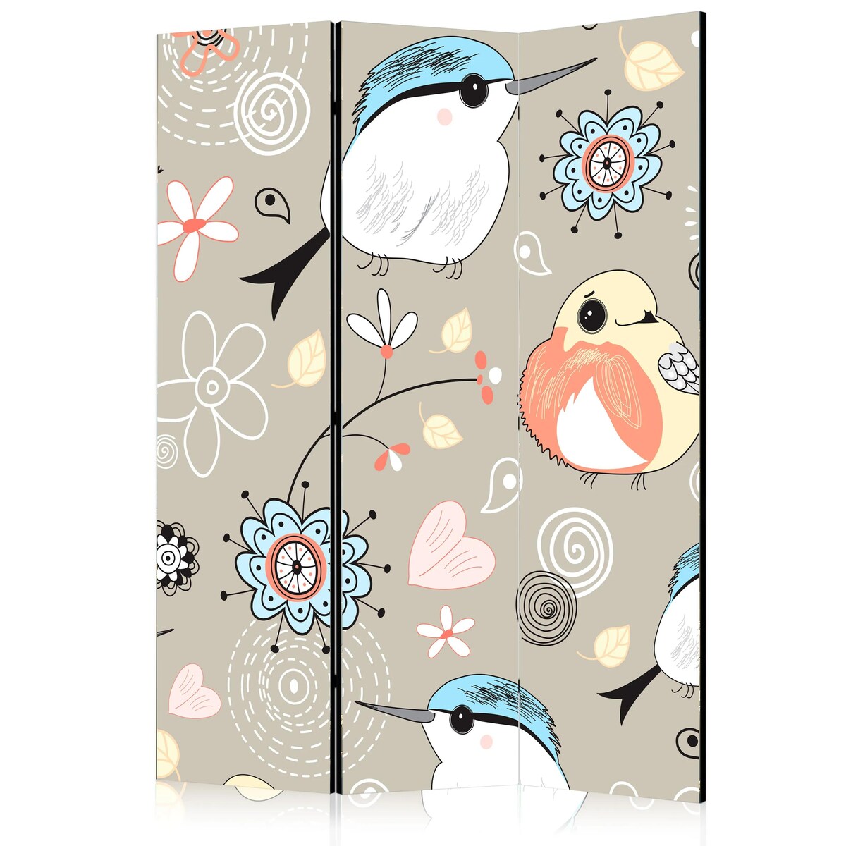 Parawan akustyczny Dla dzieci 135x172 cm 3-częściowy szary