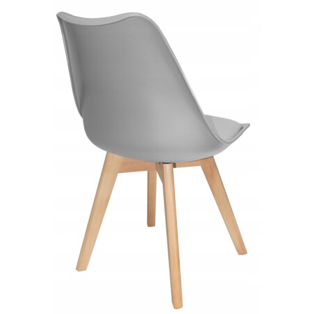 Krzesło plastikowe z poduszką OSLO szare