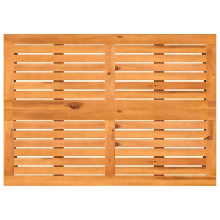 vidaXL Stół ogrodowy z blatem z drewna akacjowego szary 105x75x72 cm
