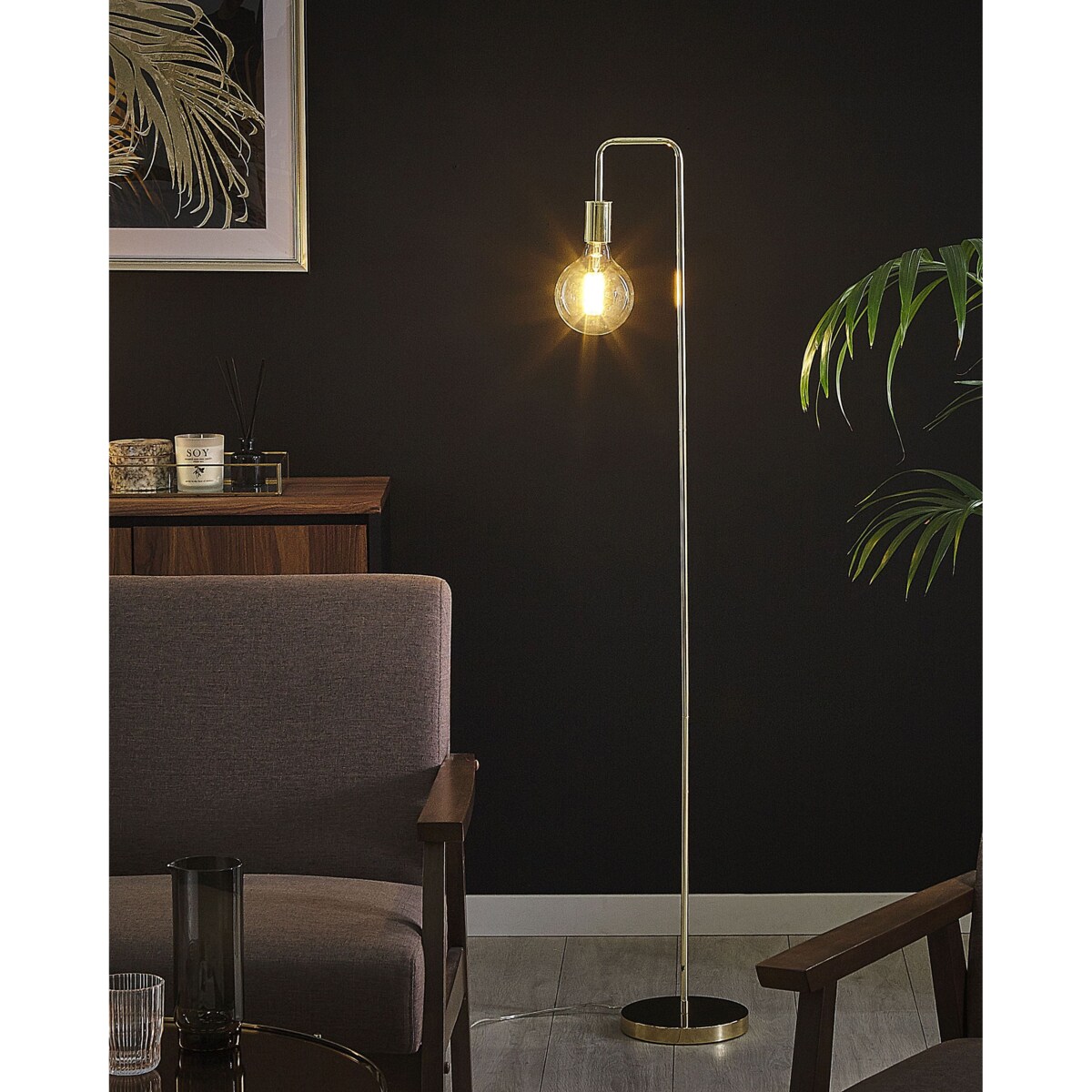 Lampa podłogowa SAVENA Metal Złoty