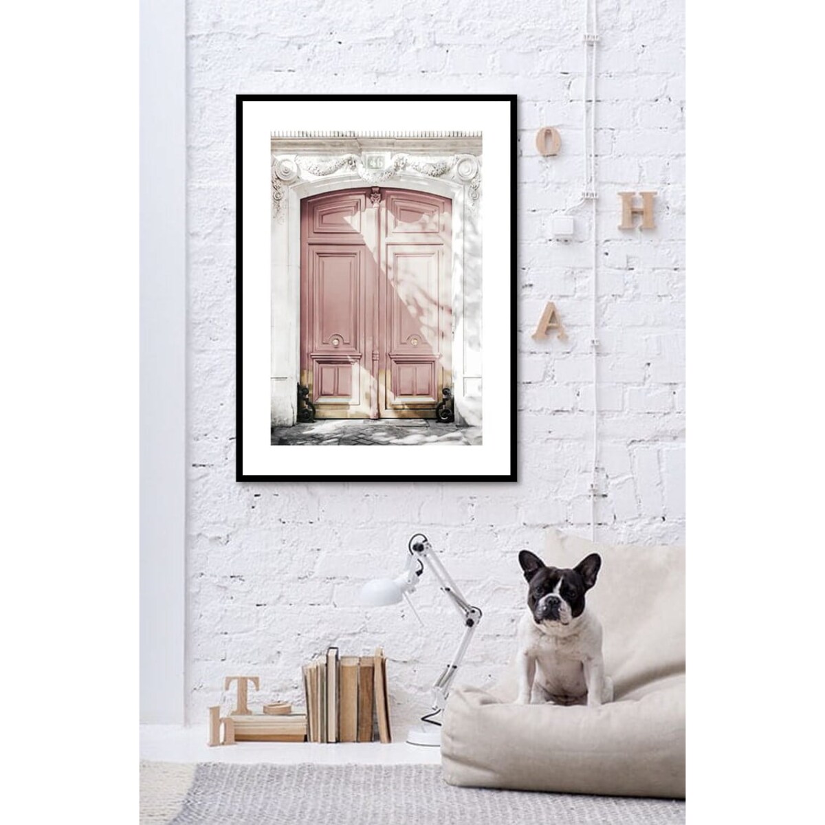 Poster Story, Plakat, Obraz - Różowe Drzwi, wymiary 60 x 84 cm