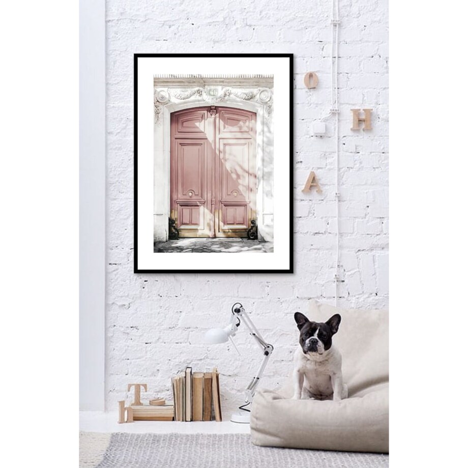 Poster Story, Plakat, Obraz - Różowe Drzwi, wymiary 60 x 84 cm