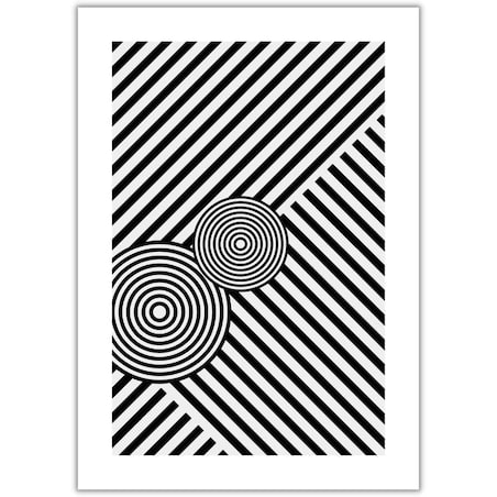 plakat black and white abstract 4 30x40 cm