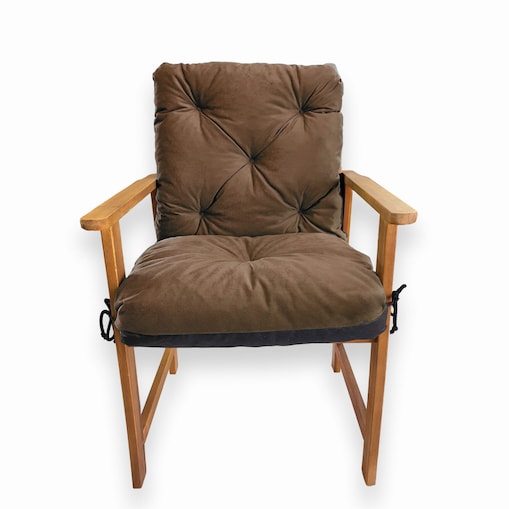 Poduszka na fotele ogrodowe, 50x50x50 cm, Brąz