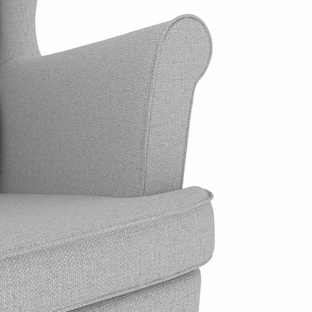 vidaXL Fotel, szary, 74x84x100 cm, obity tkaniną