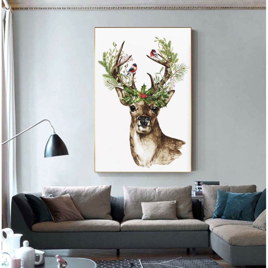 Poster Story, Plakat, Obraz - Uroczy Jelonek z Ozdobnym Porożem, wymiary 70 x 100 cm