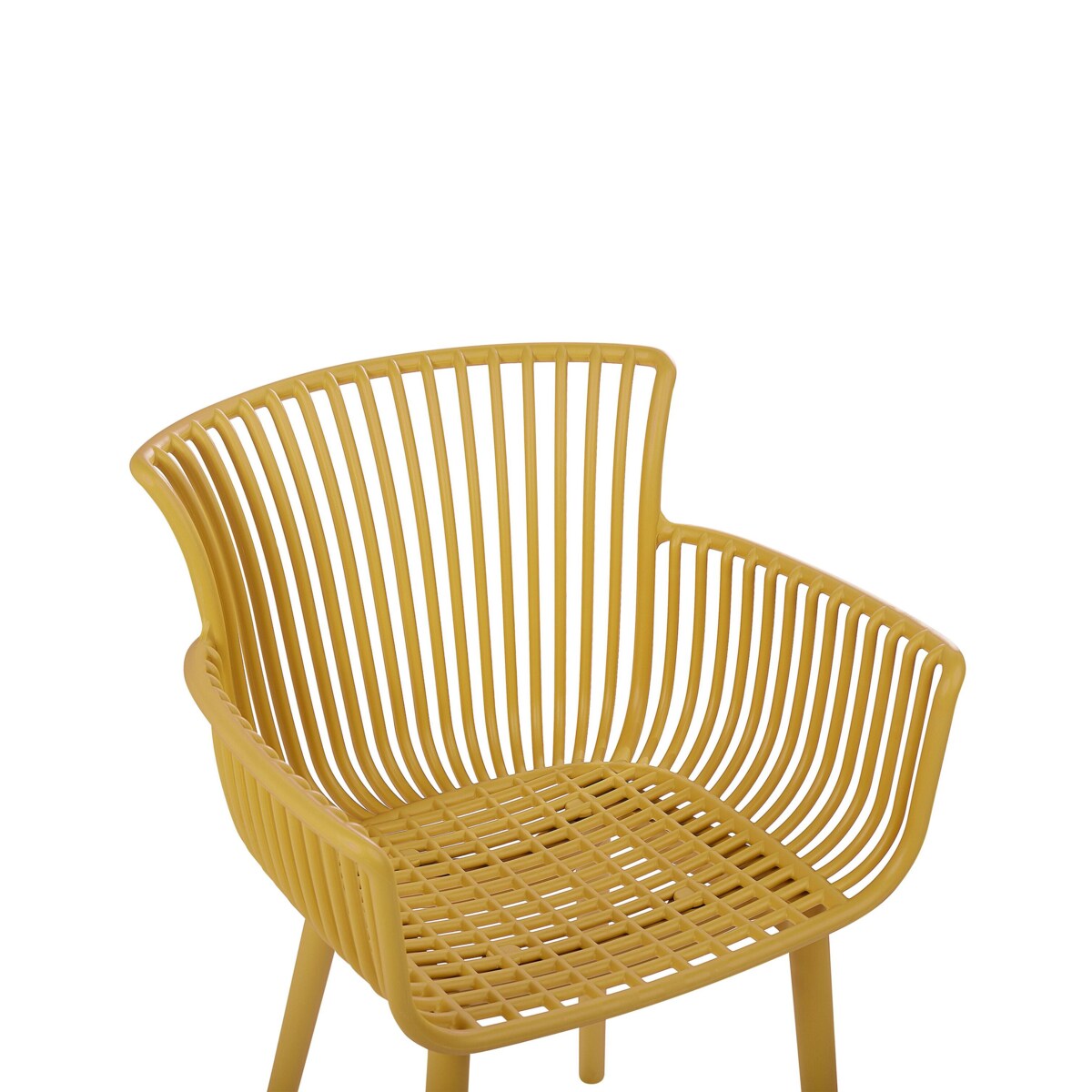 Zestaw 4 krzeseł ogrodowych PESARO Żółty