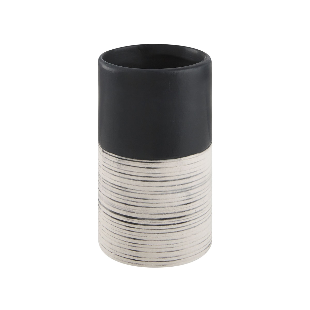 4-częściowy zestaw akcesoriów łazienkowych czarny z beżowym CORO