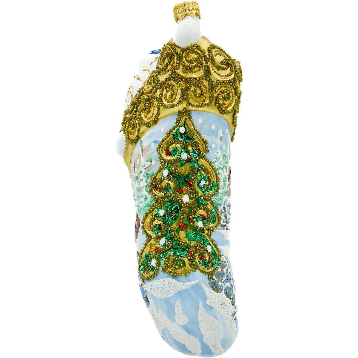 Bombka choinkowa: Świąteczna skarpeta z pieskiem