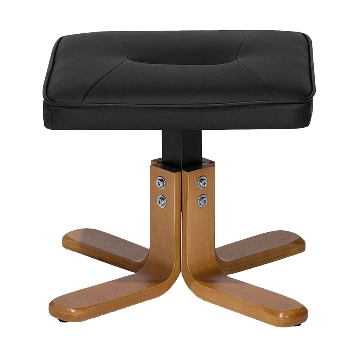 Fotel do masażu podgrzewany z podnóżkiem ekoskóra czarny RELAXPRO