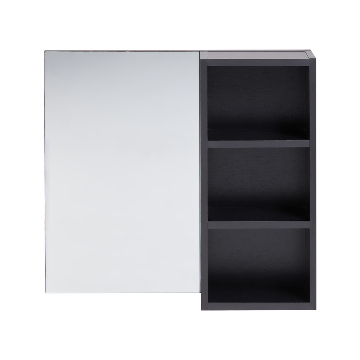 Szafka wisząca łazienkowa z lustrem JOINVILLE 60 cm Czarny