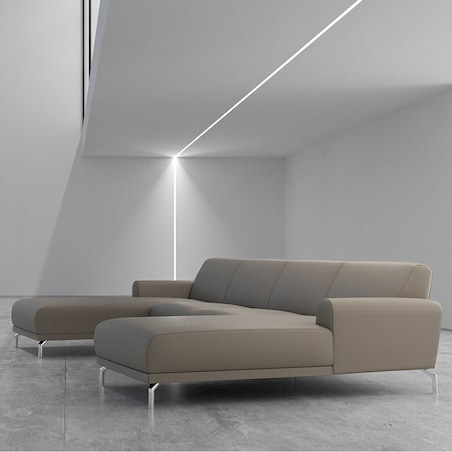 Sofa narożna podwójna Puzo szara