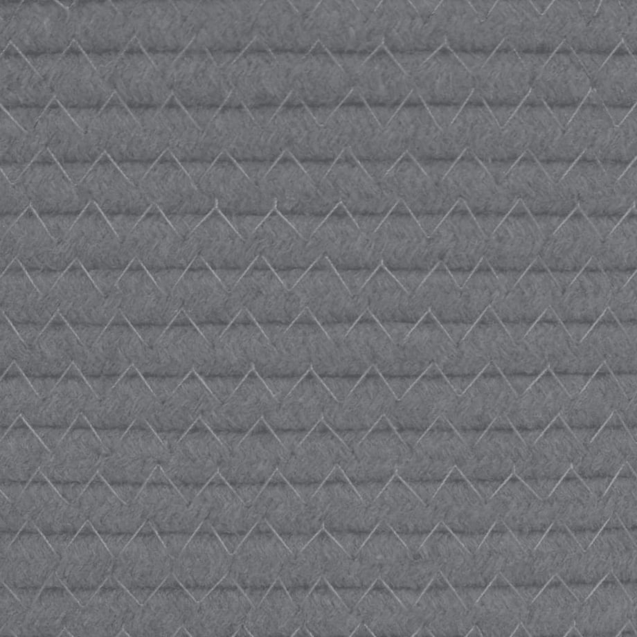 vidaXL Kosz na pranie, szaro-biały, Ø55x36 cm, bawełna