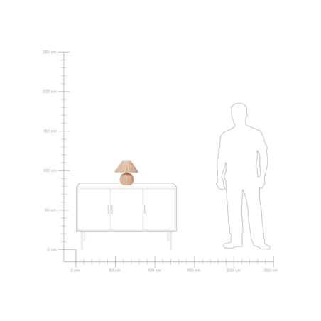 Lampa stołowa rattanowa jasna CINDER