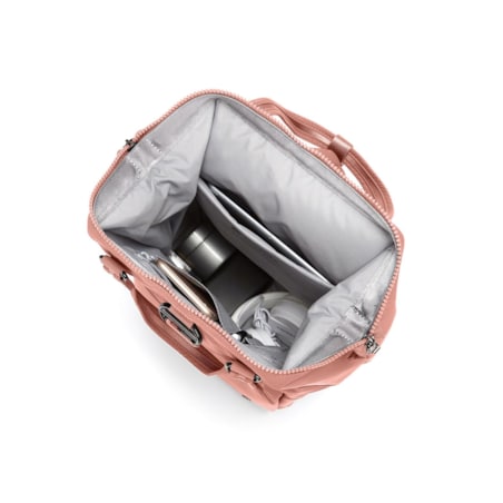 Plecak mini damski antykradzieżowy Pacsafe Citysafe CX Econyl® - różowy