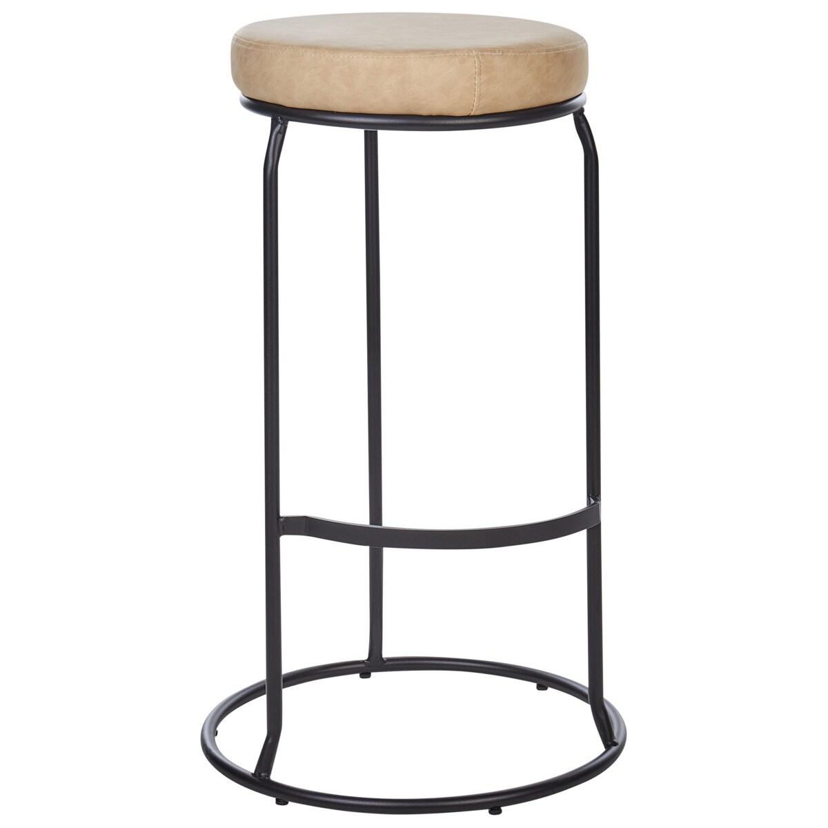 Zestaw 2 stołków barowych ekoskóra beżowy MILROY