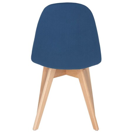 Krzesło skandynawskie tapicerowane nowoczesne granatowe