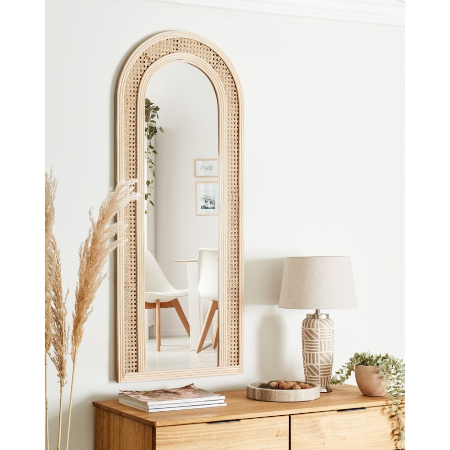 Rattan Lustro ścienne 120 cm Naturalny FRANEY