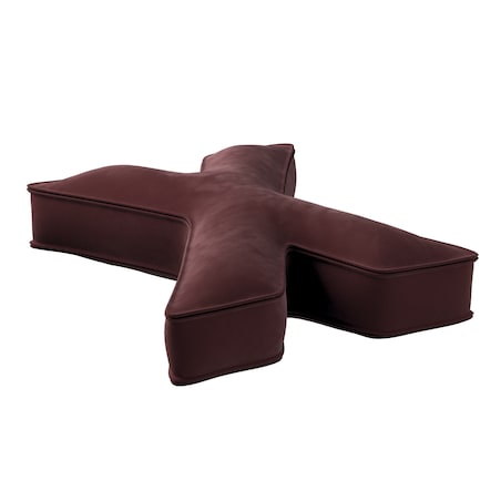 Poduszka literka X, bordowy, 35x40cm, Posh Velvet