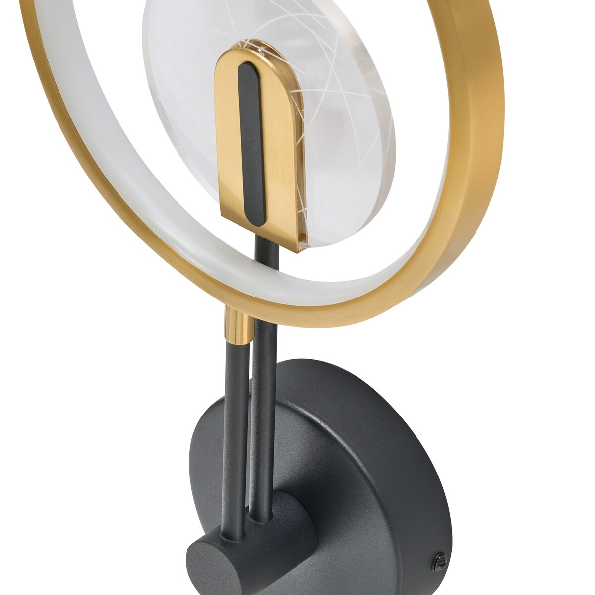 Lampa ścienna LED SAMBRE Złoty Czarny Metal