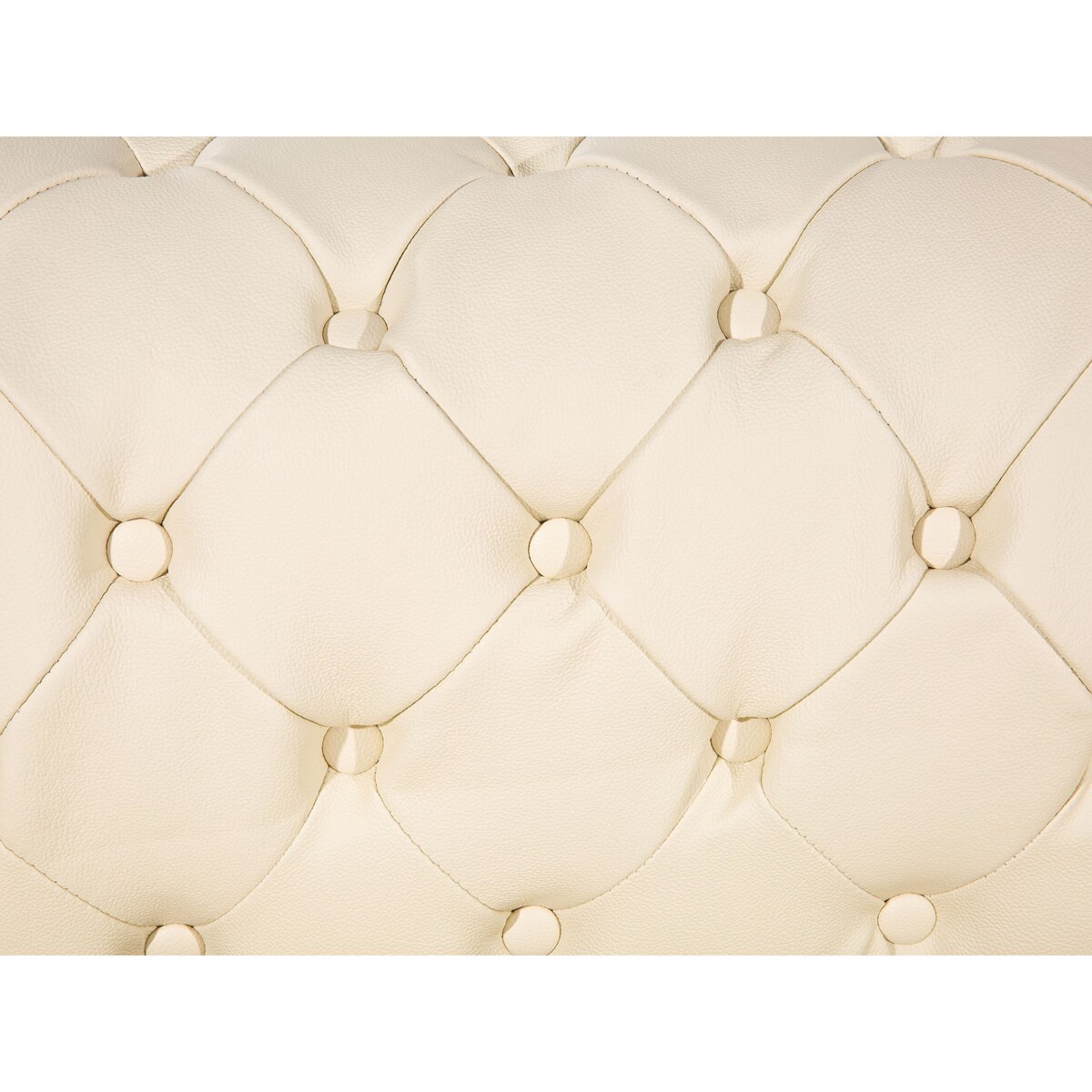 Sofa 3-osobowa skórzana kremowa CHESTERFIELD