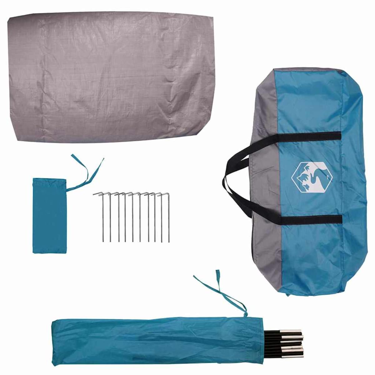 vidaXL Namiot do przechowywania rowerów Niebieski 256 x 222 x 182 cm