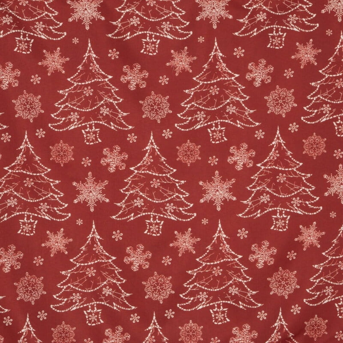 Pościel 160x200 Eurofirany świąteczna mikrofibra Rubi czerwona choinki 1213