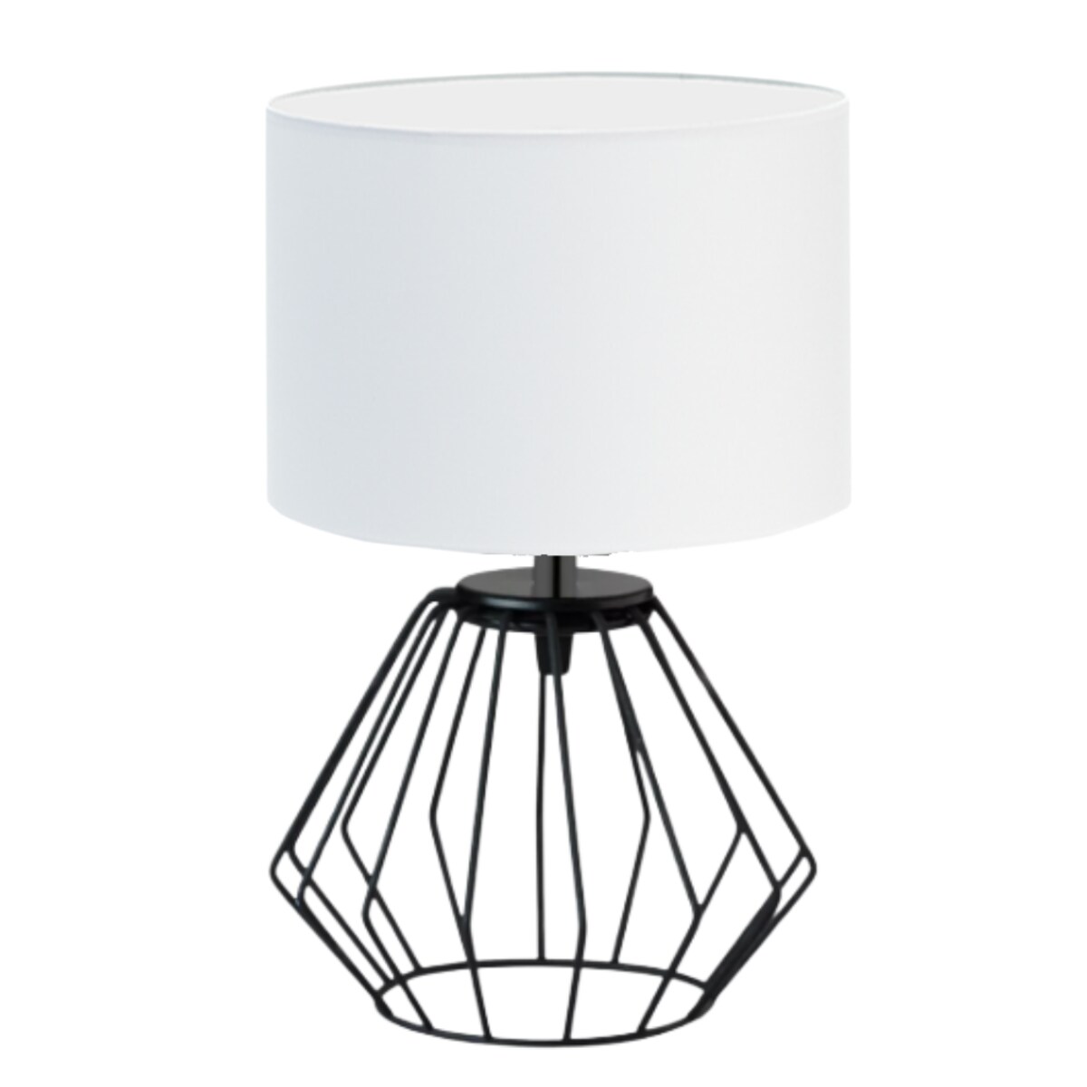 Lampka nocna na biurko lampa biurkowa druciana LED z abażurem walec LANA