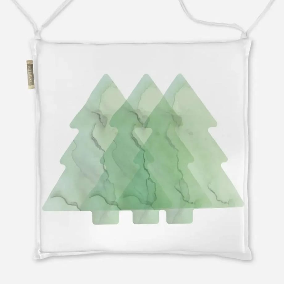 Poduszka świąteczna na krzesło - 3 choinki