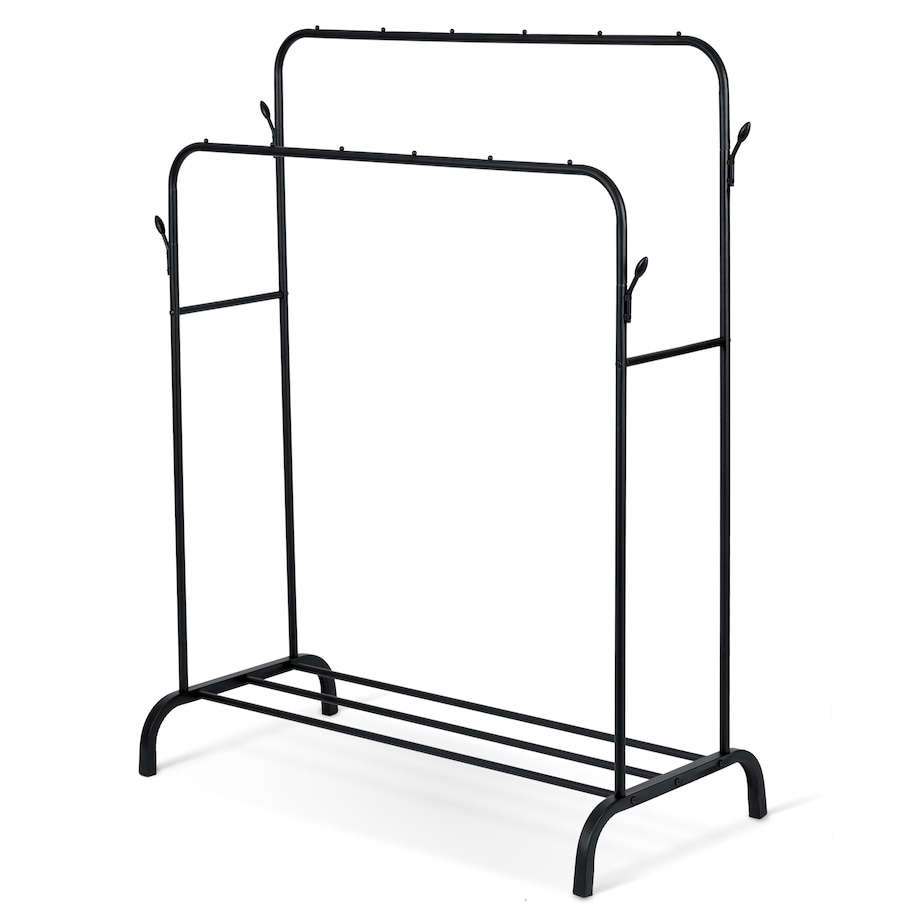 Wieszak na ubrania stojący stojak podwójny mocny Massido