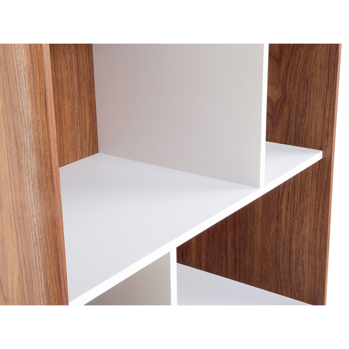 Regał ciemne drewno z białym COLUMBUS