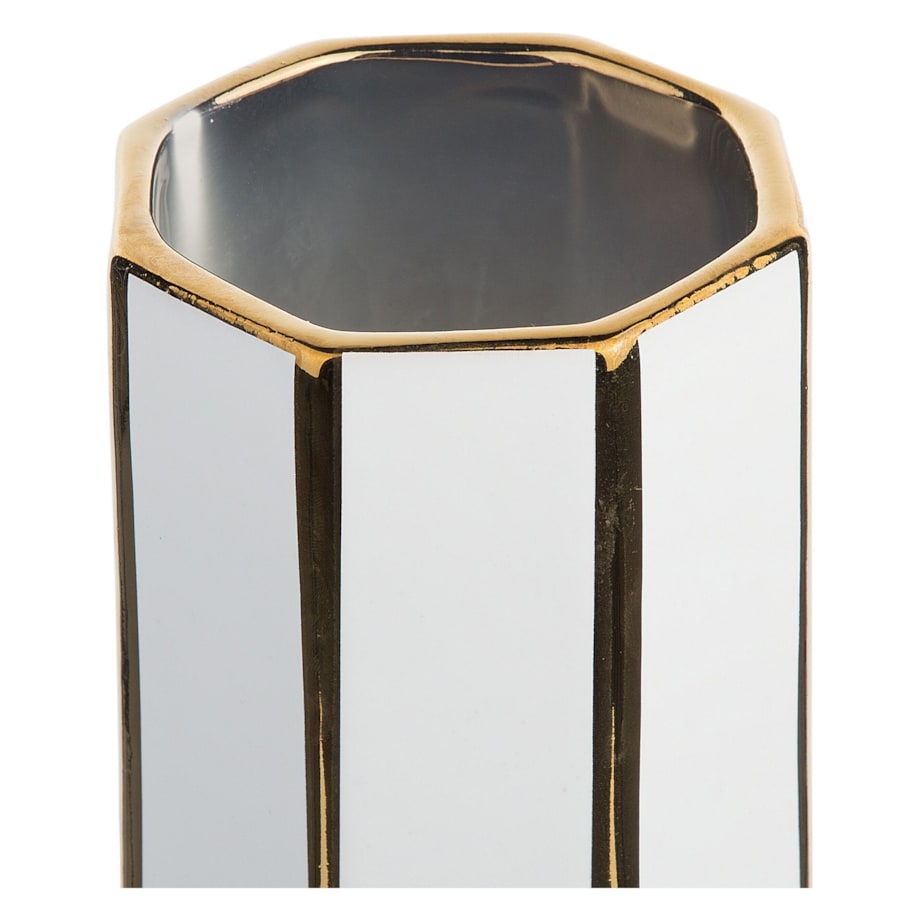 Wazon na kwiaty ceramiczny biały ESTELLA