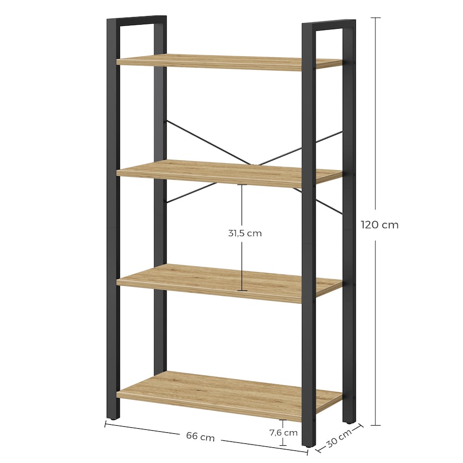 Regał drabinkowy Artisan, organizacyjny na książki, nowoczesny design