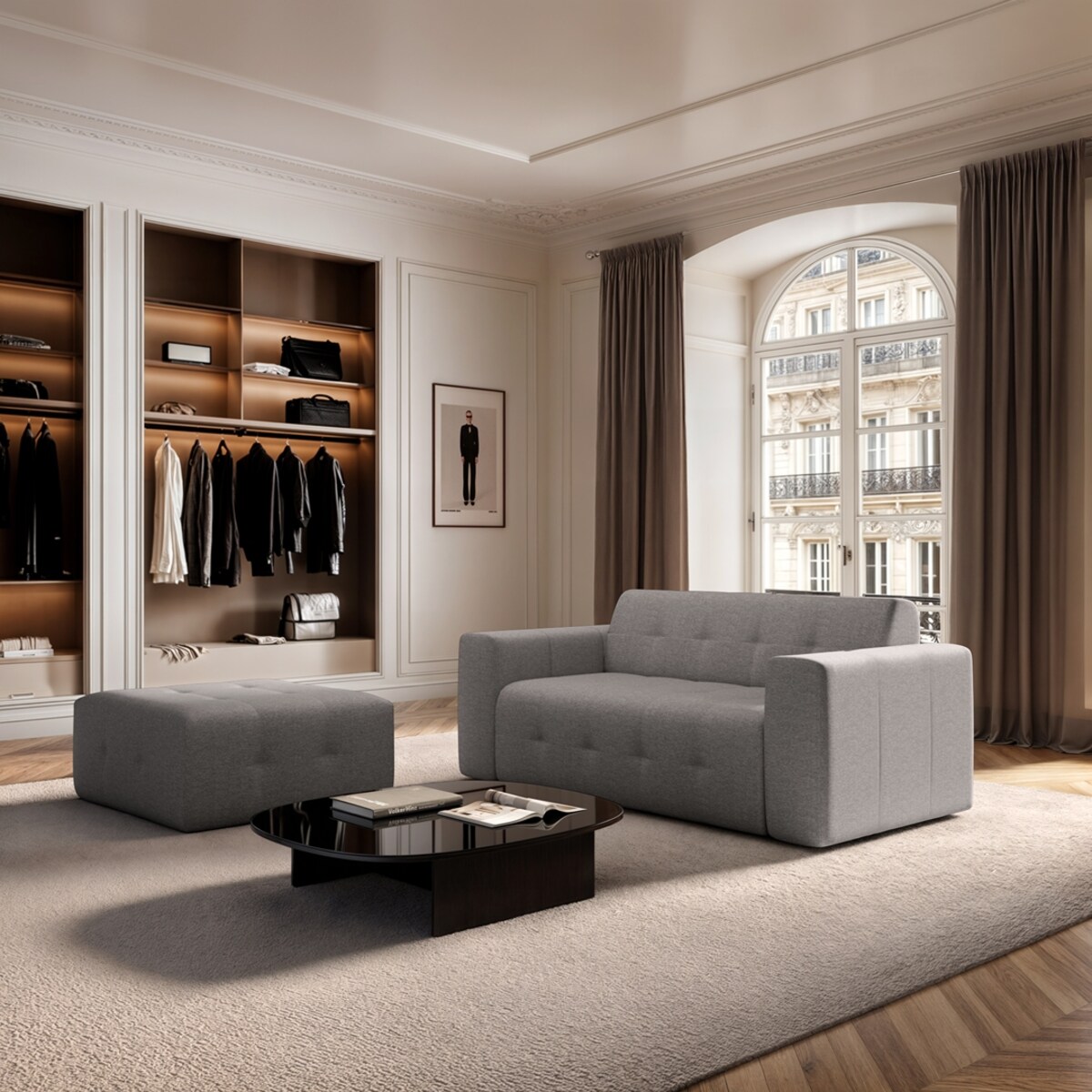 Sofa 2 osobowa Tuil szara