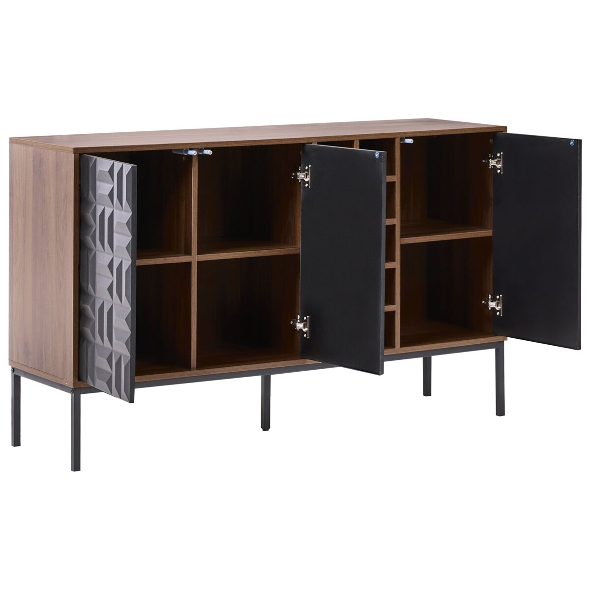 Szafka z półką na wino CARAQUET Ciemnobrązowy