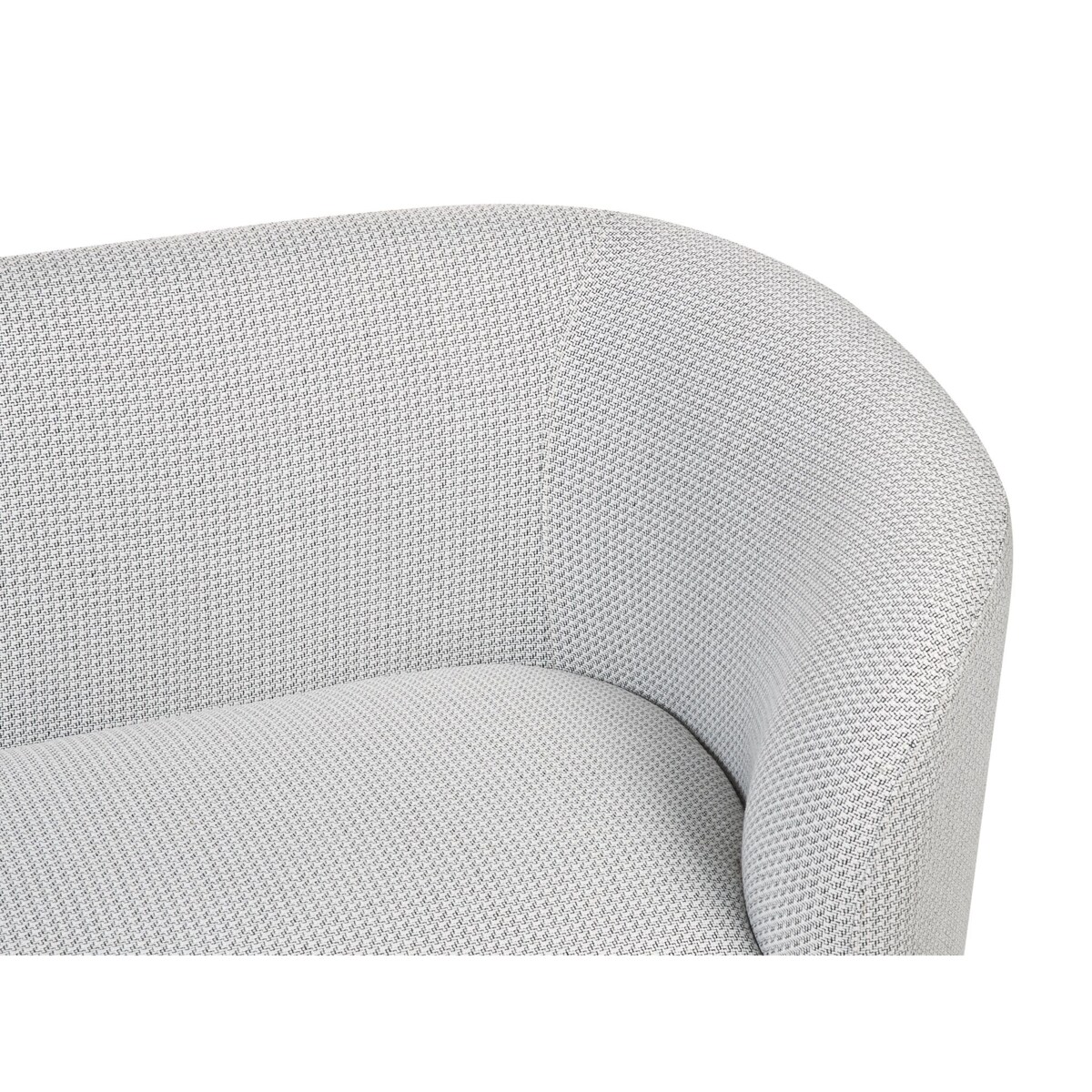 Fotel tapicerowany czarno-biały LOEN