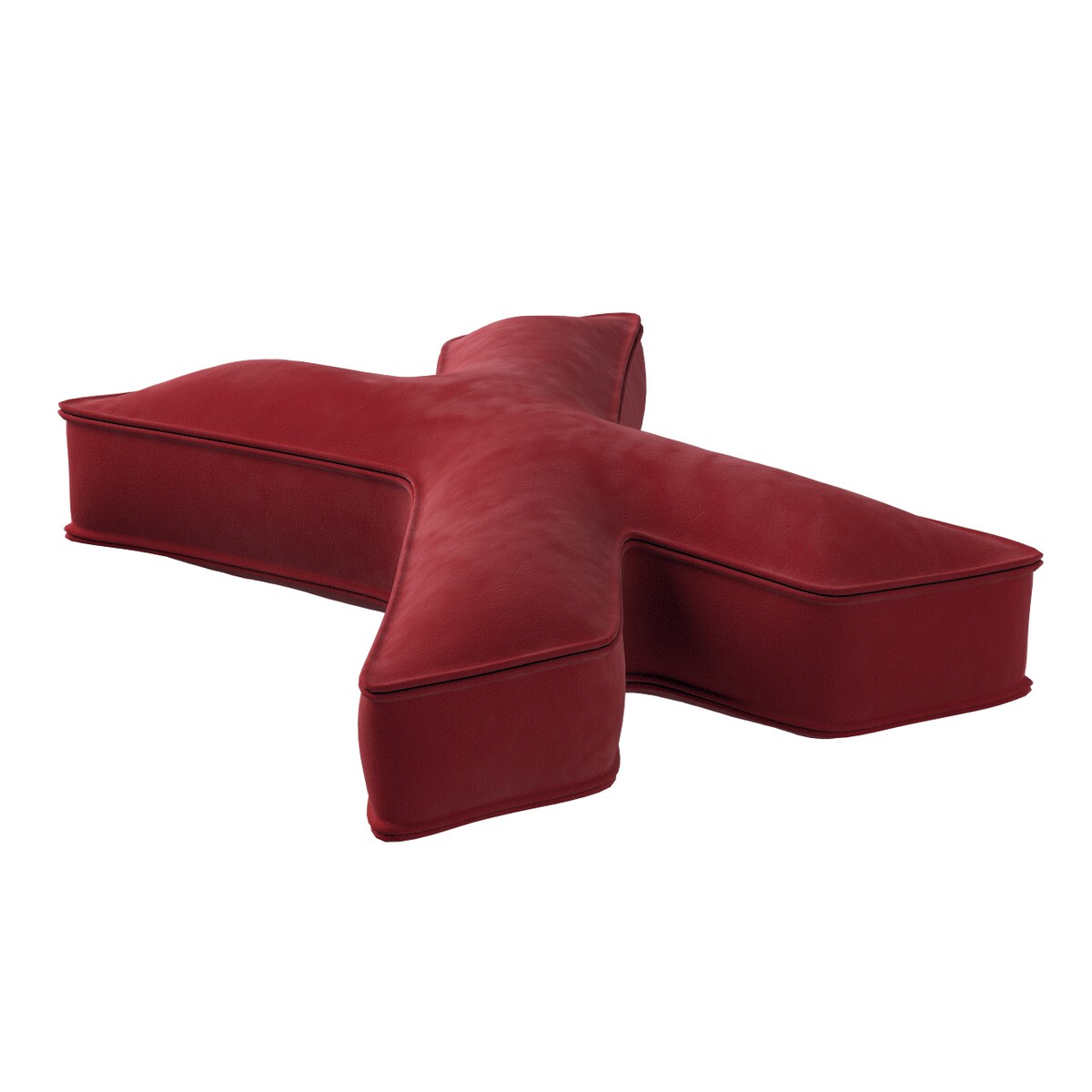 Poduszka literka X, intensywna czerwień, 35x40cm, Posh Velvet