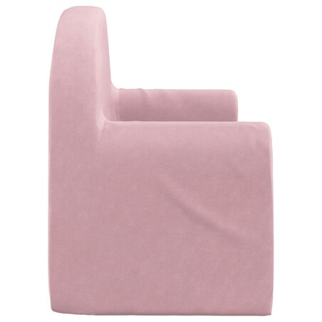 vidaXL 2-os. sofa dla dzieci, rozkładana, różowa, miękki plusz