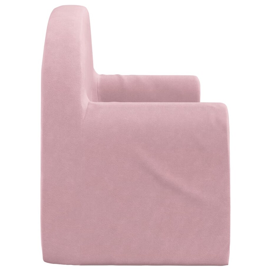 vidaXL 2-os. sofa dla dzieci, rozkładana, różowa, miękki plusz