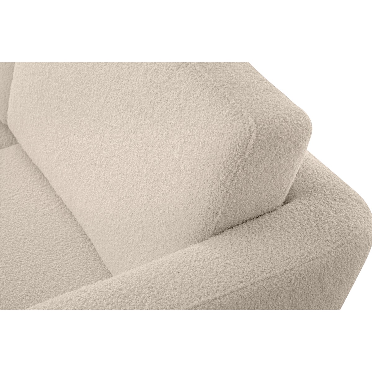 KONSIMO TAGIO Skandynawska 3-osobowa sofa pluszowa w kolorze kremowym