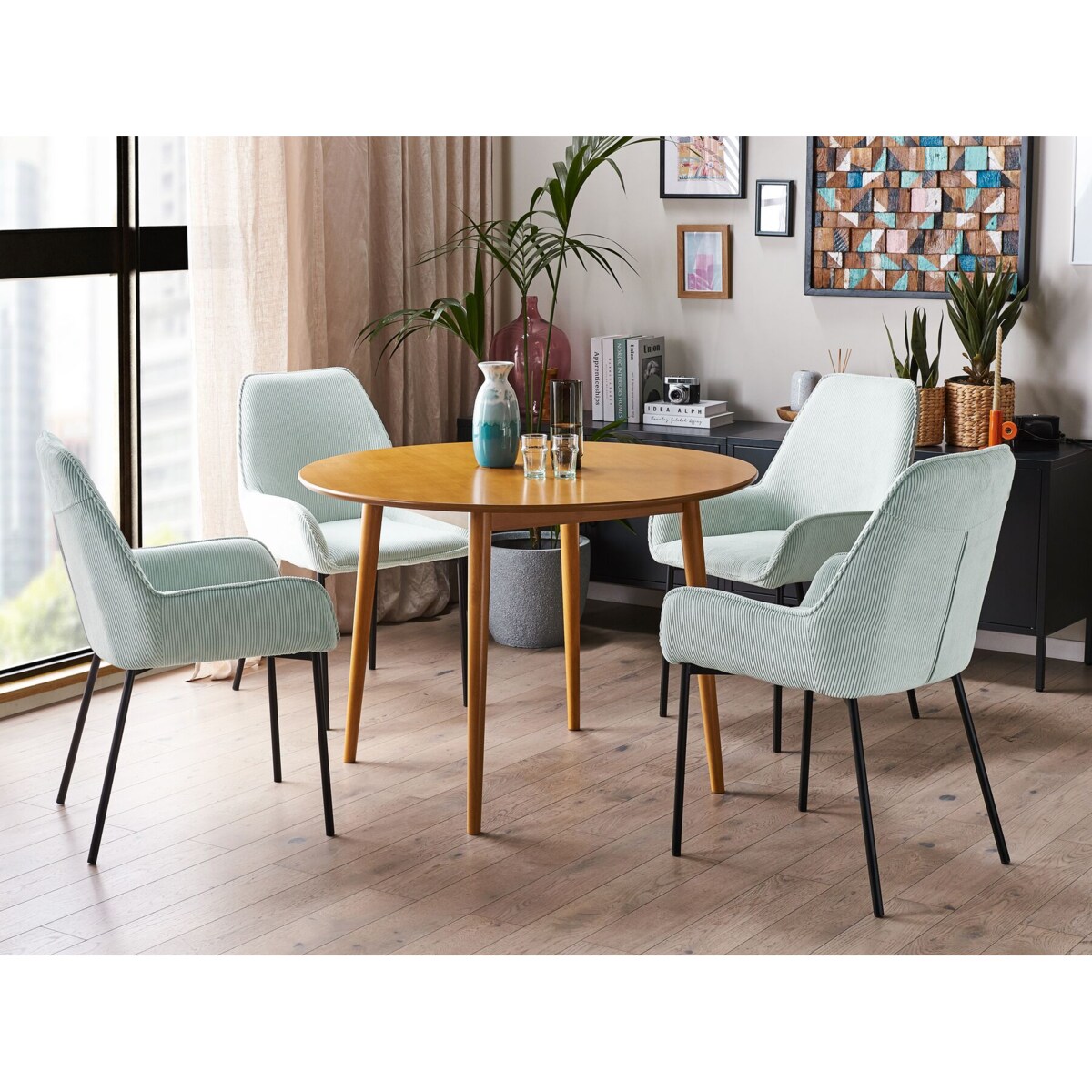 Stół do jadalni RADAN Jasnobrązowy 110 cm