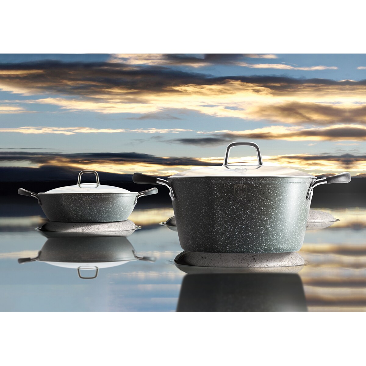 Zestaw 18 elementów garnki, patelnie, akcesoria Berlinger Haus BH-6196