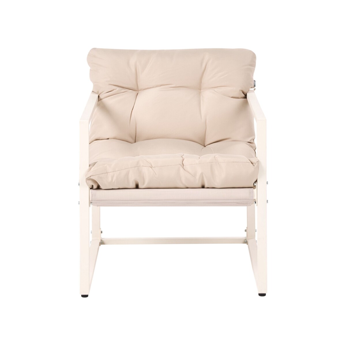 Zestaw ogrodowy ze stolikiem dla 4 osób GARDA Metal Beżowy