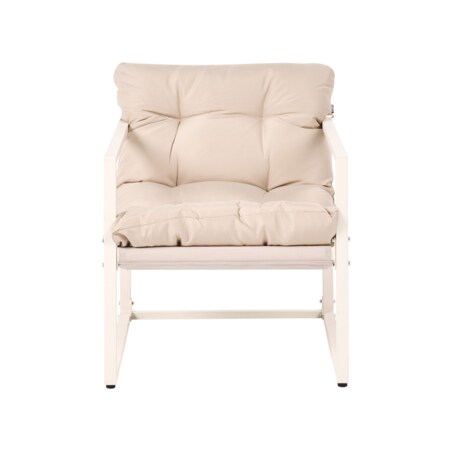 Zestaw ogrodowy ze stolikiem dla 4 osób GARDA Metal Beżowy