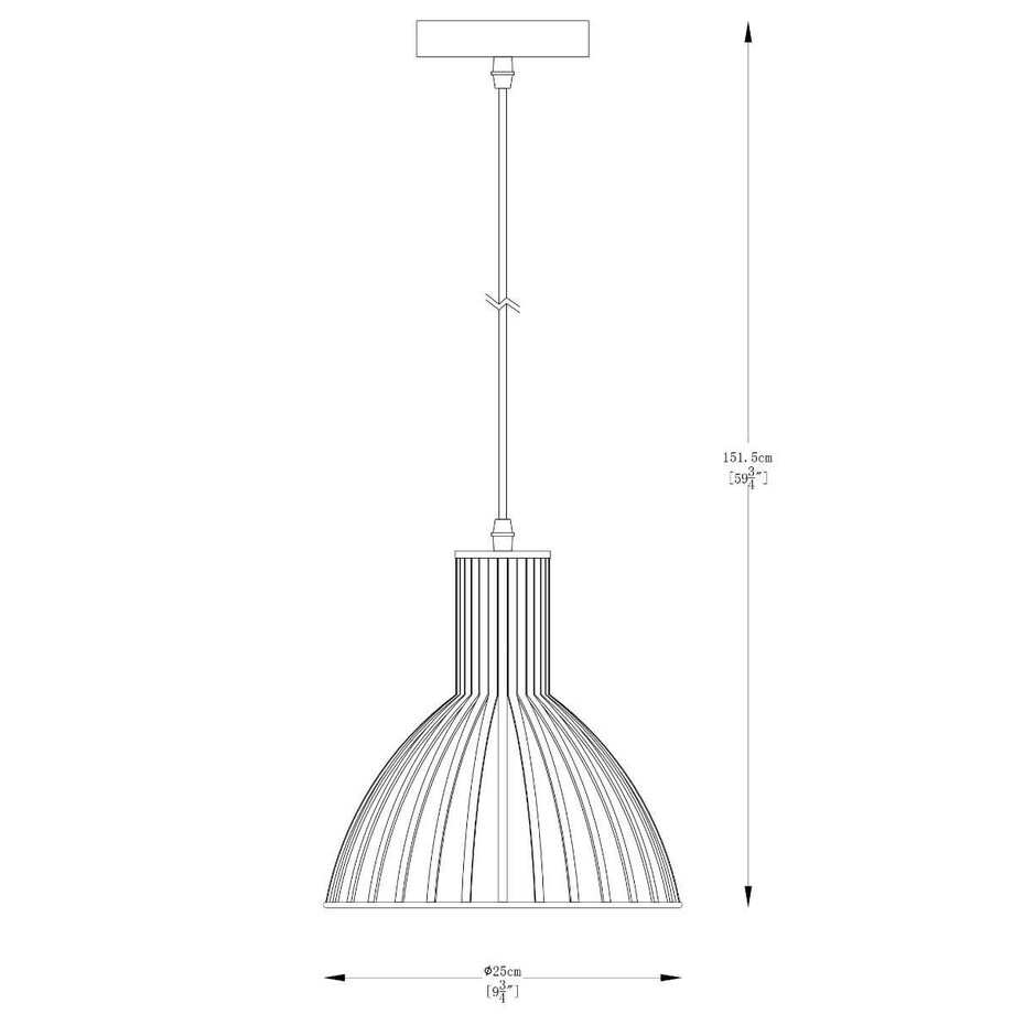 Metalowa lampa wisząca Dolia A8082-BK Zumaline do kuchni czarna