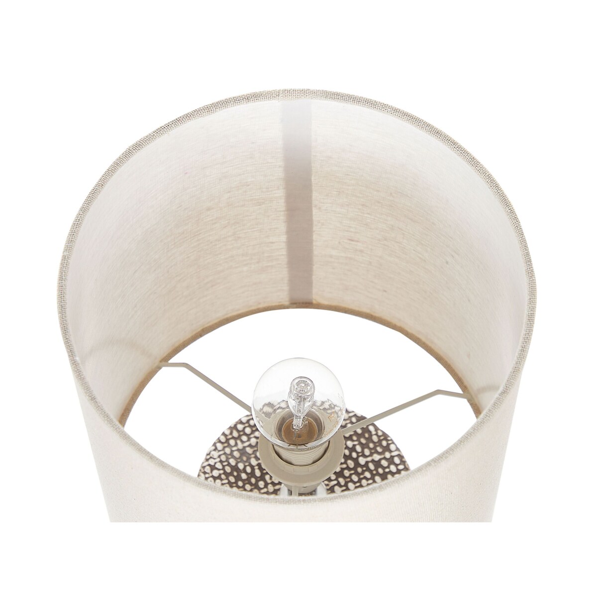 Lampa stołowa ceramiczna brązowa IDER