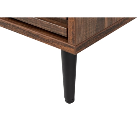 Komoda 4 szuflady ciemne drewno KEITH