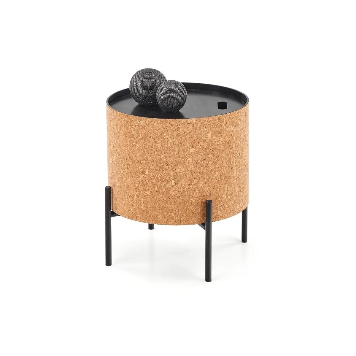 Stolik kawowy SASHA 38x38 naturalny/czarny