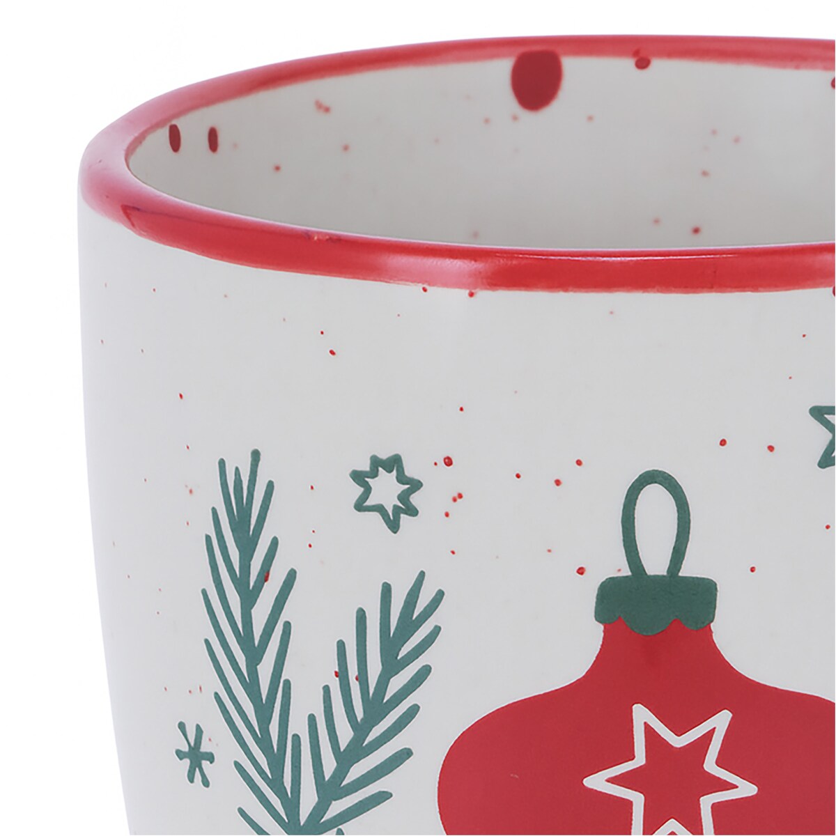 Zestaw Kubków Świątecznych Kamionkowy 4 X 200 Ml